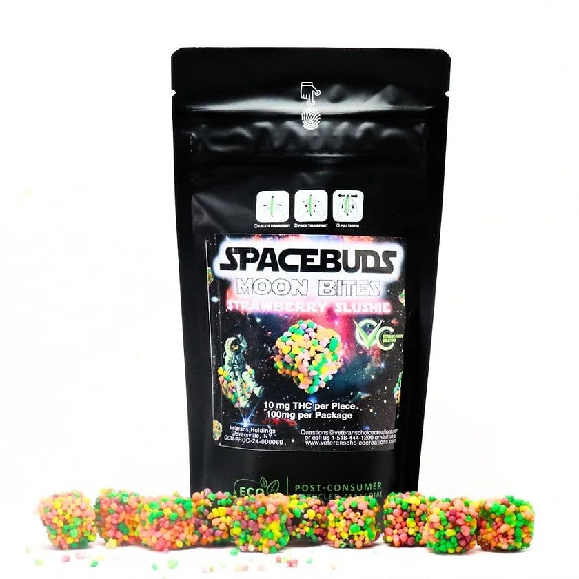 Spacebuds | Strawberry Slushie | Live Rosin Moon Bites | 100mg | 10ct