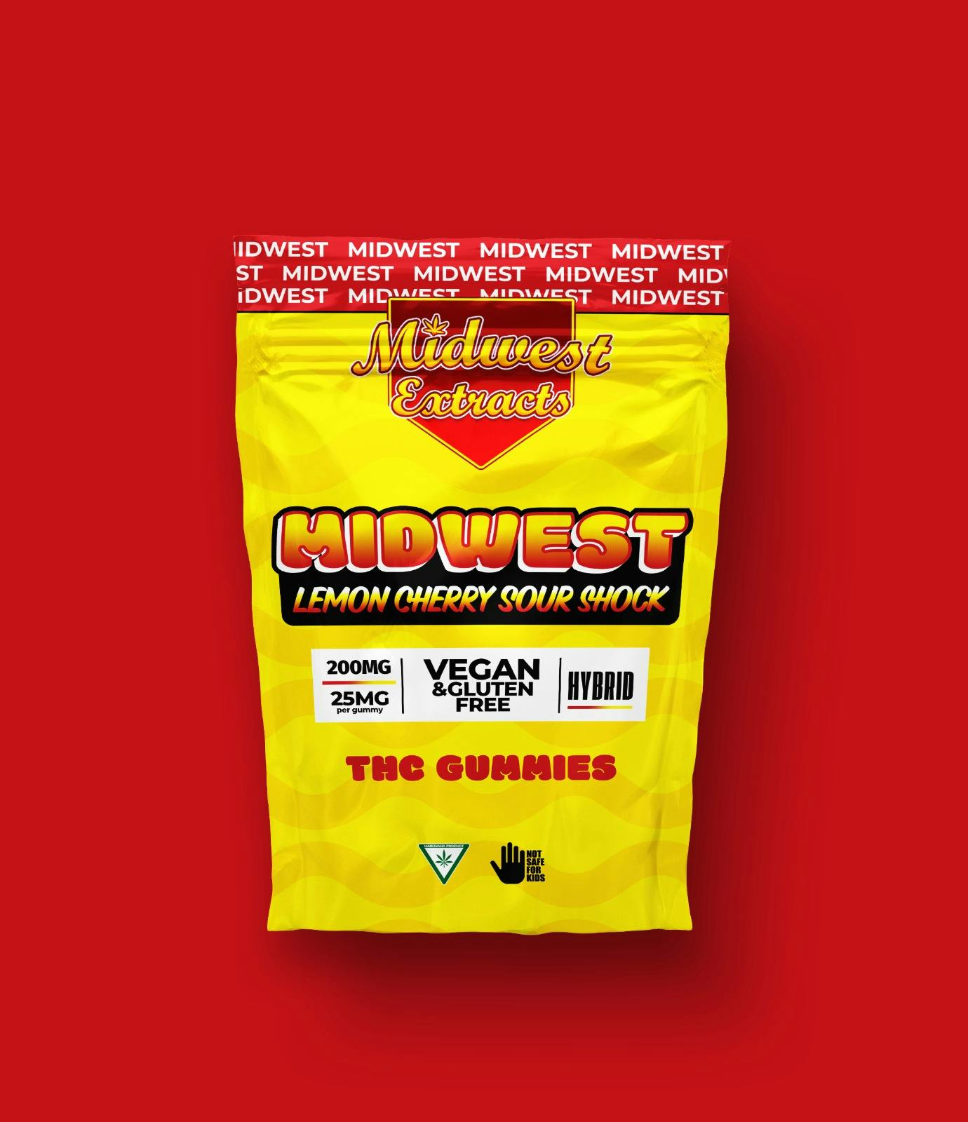 つのた MD缶15点 Midwest Extracts Lemon Cherry Sour Shock Gummy 200mg | Information