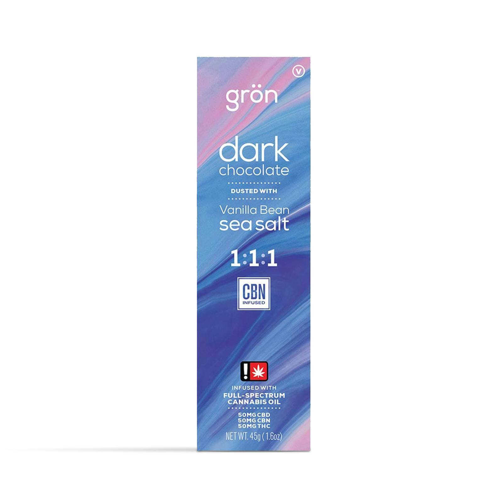1:1:1 Dark Chocolate Vanilla Bean Sea Salt Bar | 50mg-0