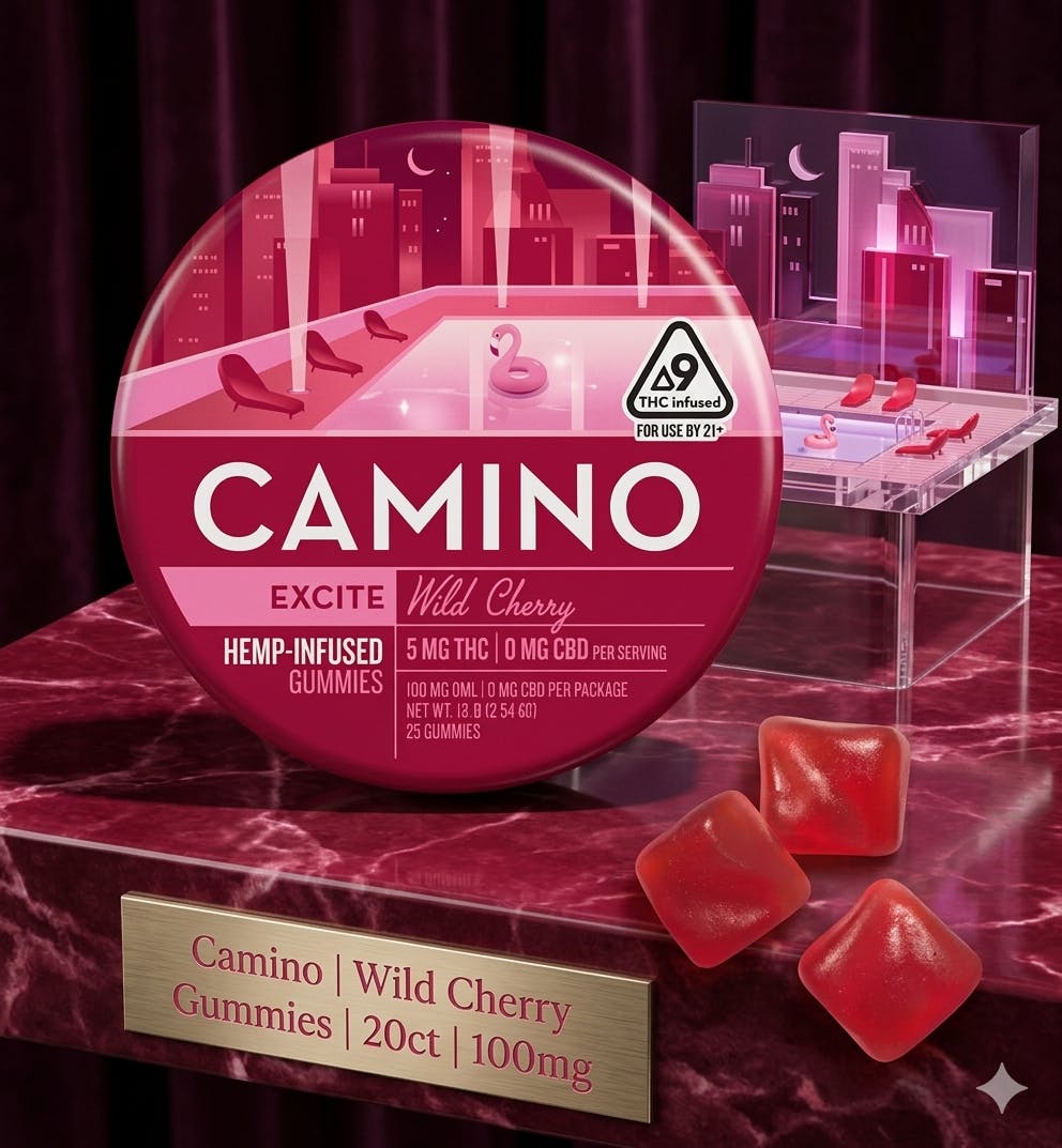 Product Camino | Wild Cherry | Gummies | 20ct | 100mg