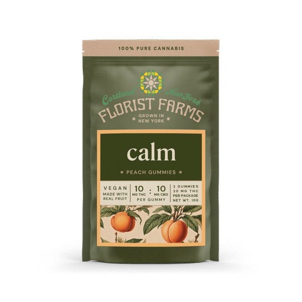 Florist Farms Peach THC:CBD Gummies 2ct — Florist Farms cannabis product at ZenZest