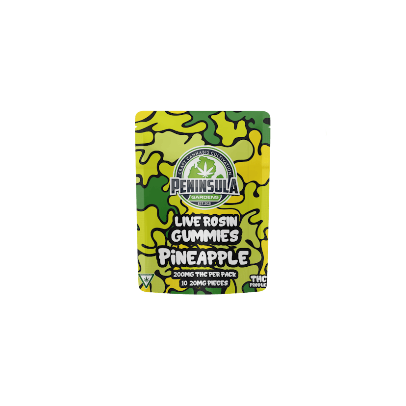 Peninsula Gardens | 200mg Rosin Gummies | Pineapple