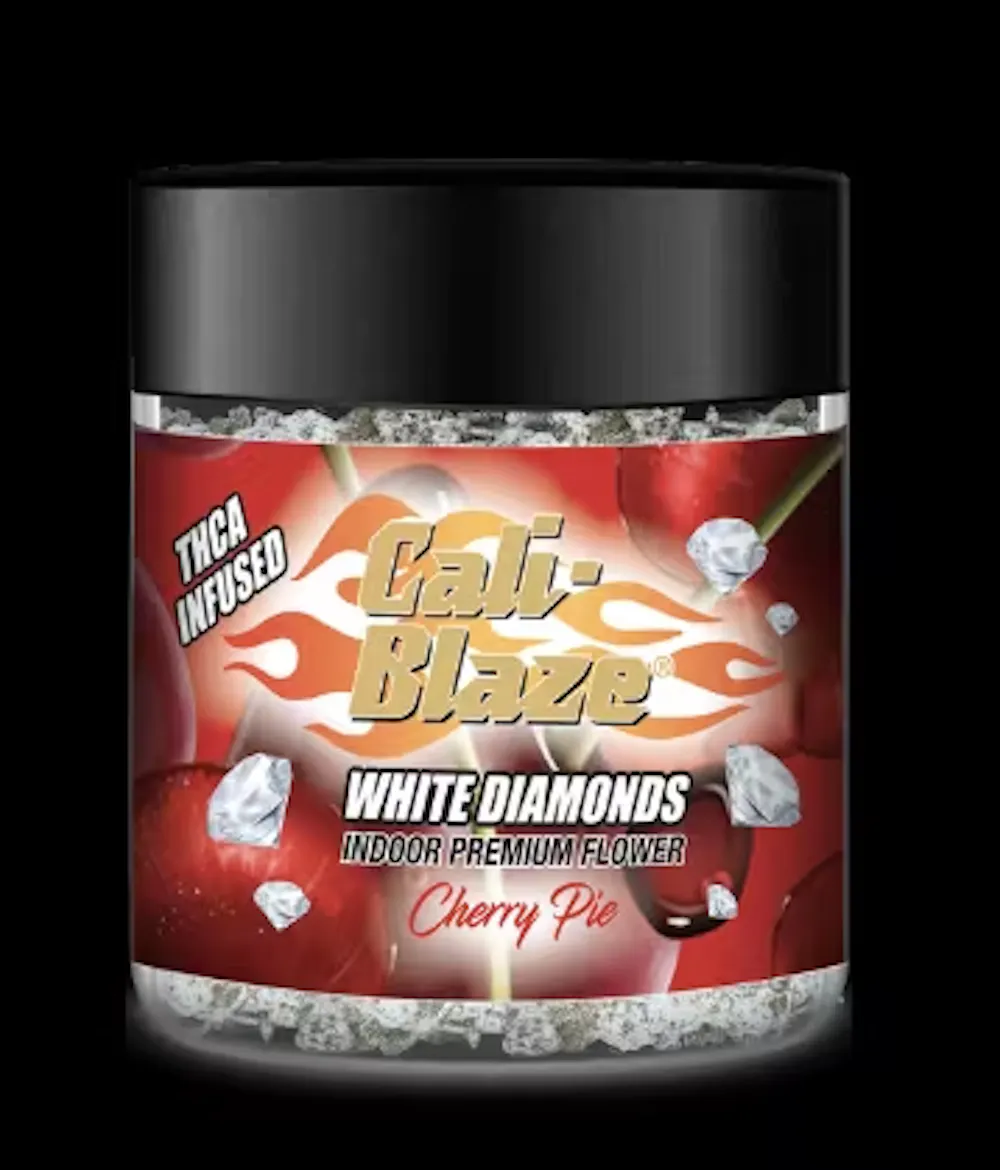 Product Cali-Blaze | Cherry Pie | White Diamond Infused Flower