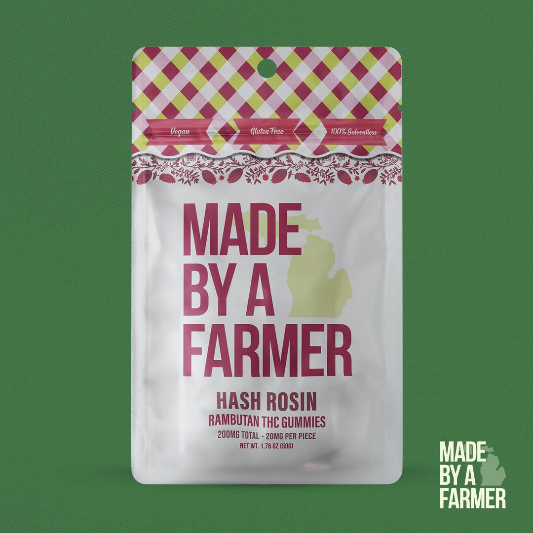 Product: Made by a Farmer | Hash Rosin Gummies - 200mg - Rambutan