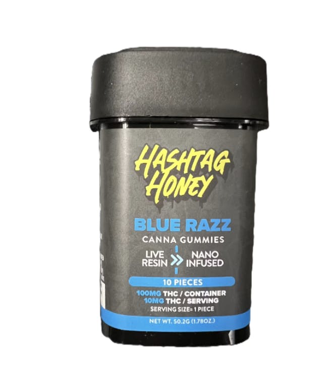 Edibles | Hashtag Honey | Blue Razz | Live Resin | 10pk | 10mg