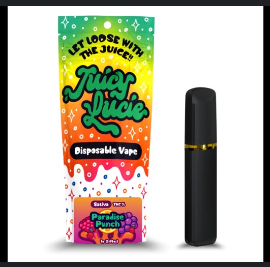 Product: Juicy Lucie | Paradise Punch | Disposable Vape Indica