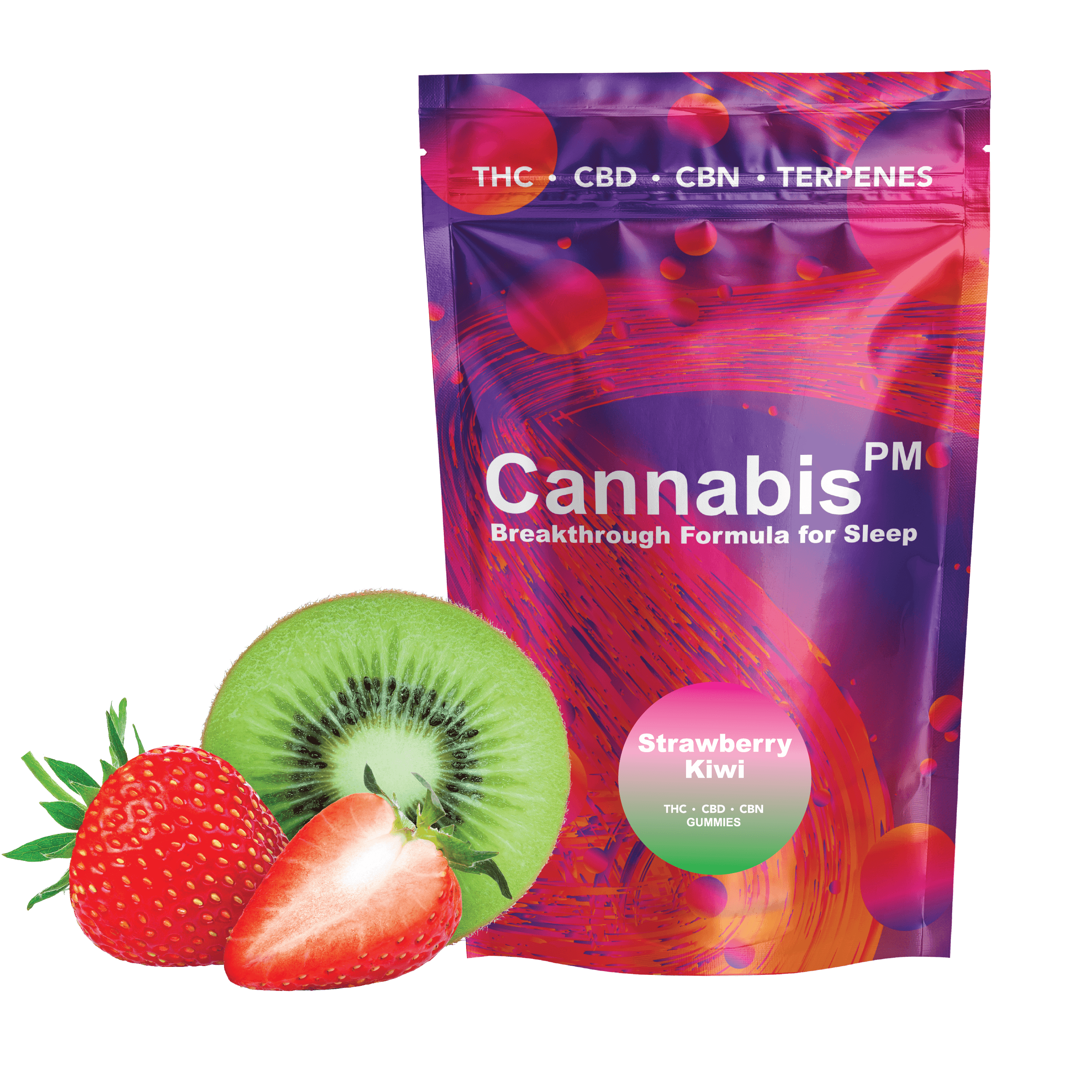 CannabisPM - 50mg THC:50mg CBD:50mg CBN Gummies - Cherry Berry