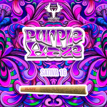 Purple Haze Pre-Roll 1g | Lazy River Products - Tewksbury