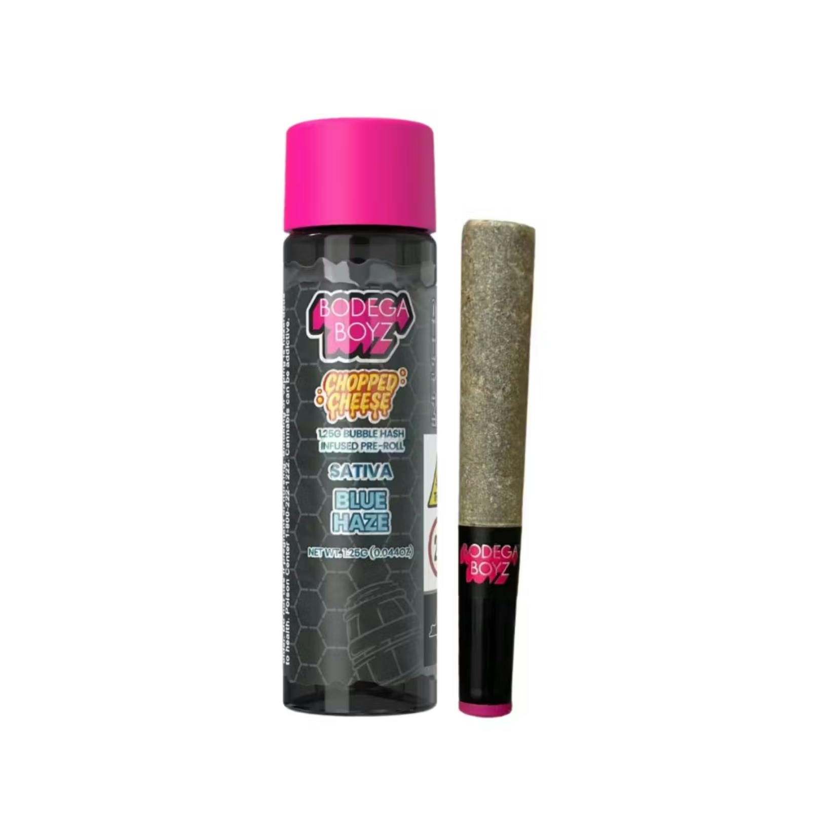 Bodega Boyz - Blue Haze Chopped Cheese Hash Infused Infused Preroll - 1.25gBODEGA BOYZSativaTHC: 29.78%TERPS: 2.68%4th of July Weekend! Spend $250 get $45 Off+6
