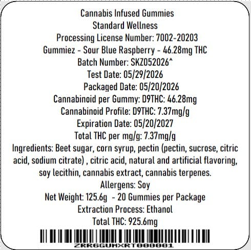 Sour Blue Raspberry 20pk