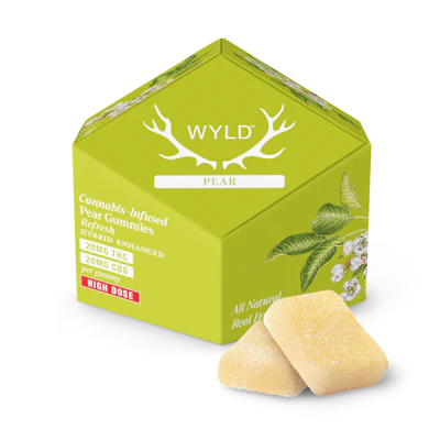 200mg | Pear 1:1 CBG + Hybrid Enhanced Gummies - EDIBLES by Wyld at King of Budz