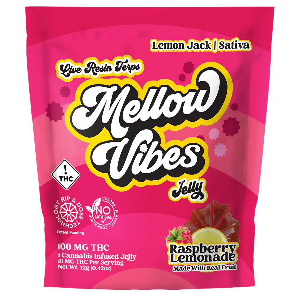 Mellow Vibes Jelly Raspberry Lemonade 100mg - Sativa | D2