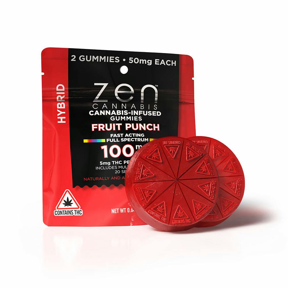 Product Fruit Punch (Hybrid)  - Gummies - 100MG