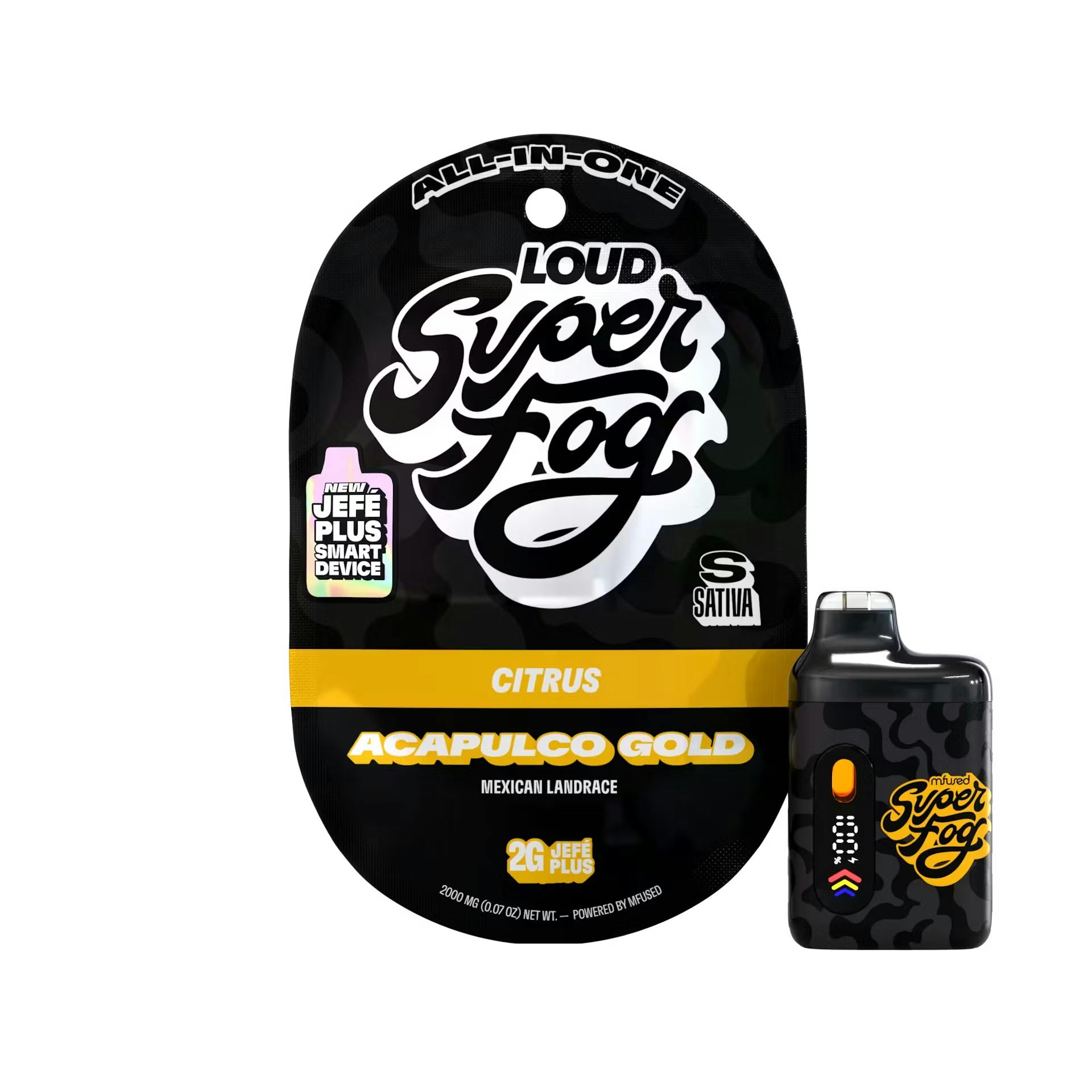 Mfused Superfog Acapulco Gold 2g Loud Jefe Plus Vape