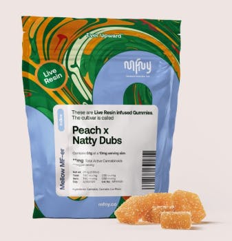 Peach x Natty Dubs | 100mg | Live Resin Gummies | Indica | MFNY