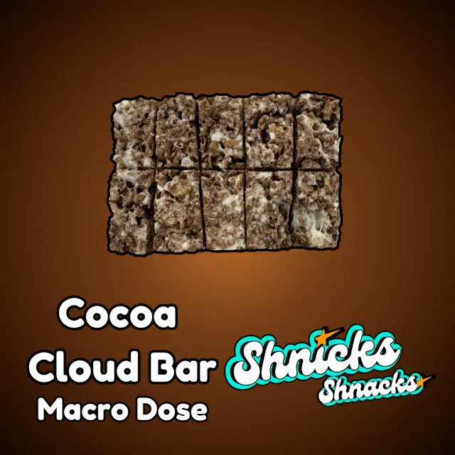 Shnicks Shnacks Macro Dose Cloud Bar Cocoa 100mg (hybrid, baked goods, 1g)
