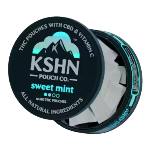 KSHN Pouch Co. Sweet Mint THC Pouches 20 Pack 200mg THC | The Fire