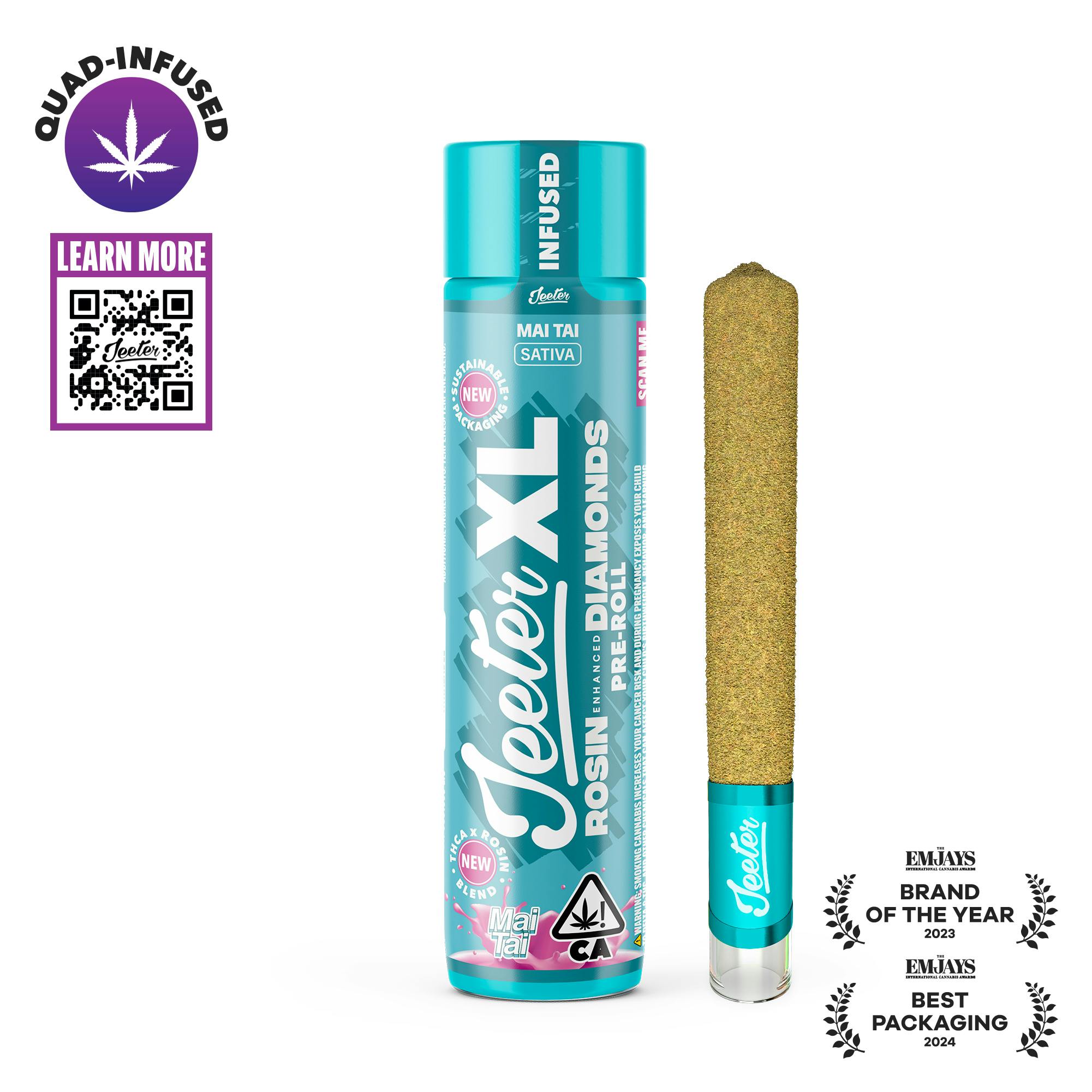 Jeeter - 2g Quad Infused Preroll - Mai Tai