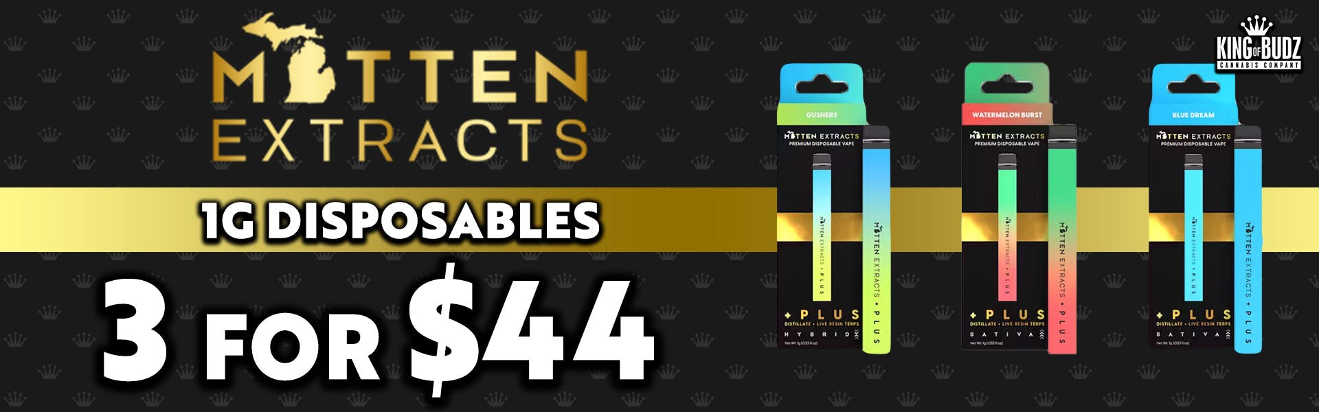 3 for $44 Mitten Disposables