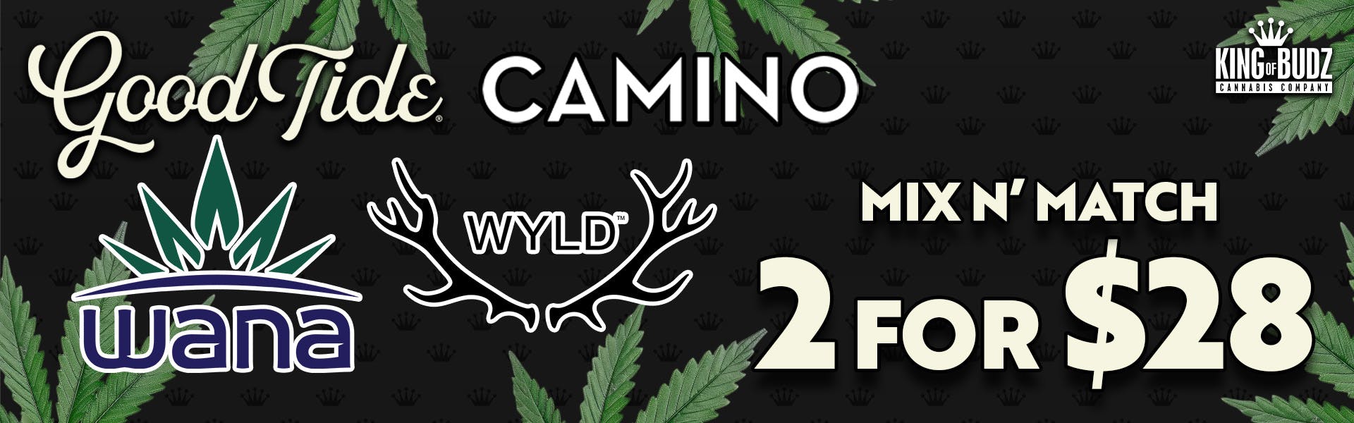 Wana/Wyld/Good Tide/Camino 200mg 2/$28