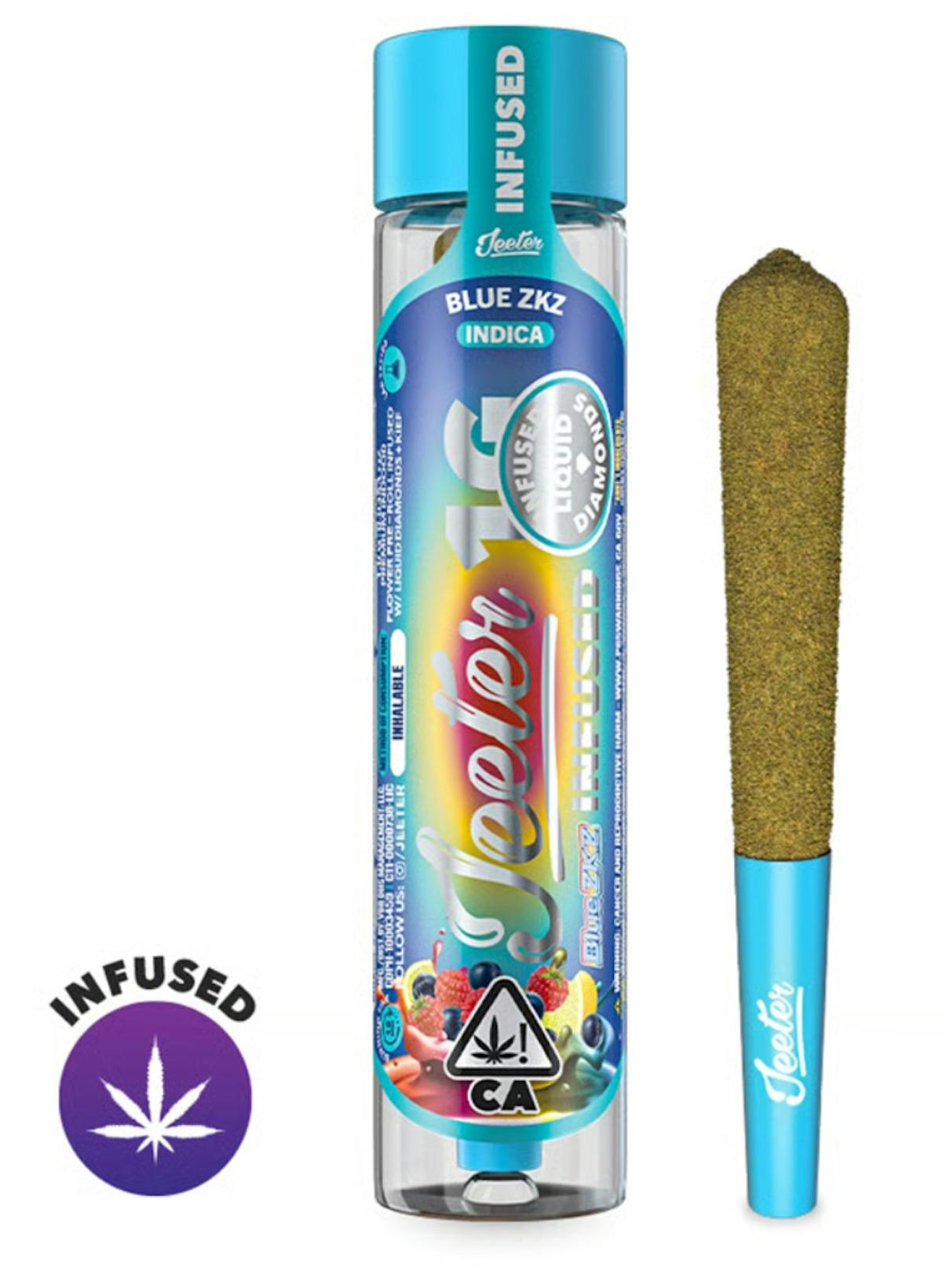 Photo of Blue ZKZ 1g Infused Pre-Roll Jeeter