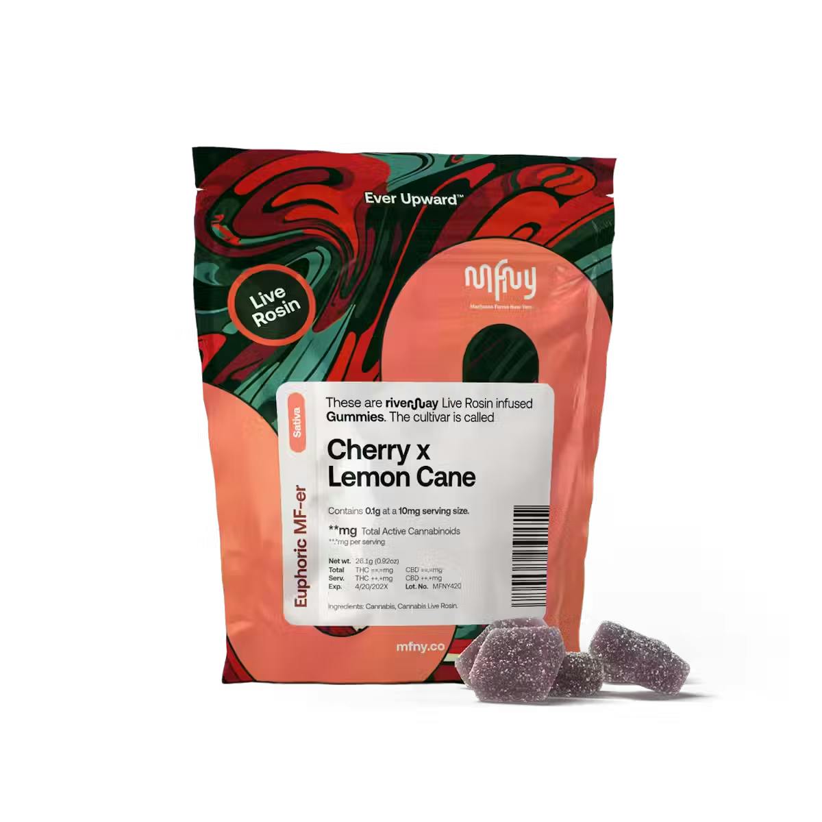 MFNY - 100mg Live Rosin Gummies - Cherry x Lemon Cane
