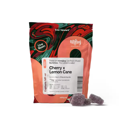 MFNY - 100mg Live Rosin Gummies - Cherry x Lemon Cane