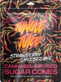 Jungle Juice  - Strawberry Cheescake - 200mg Sugar Cone