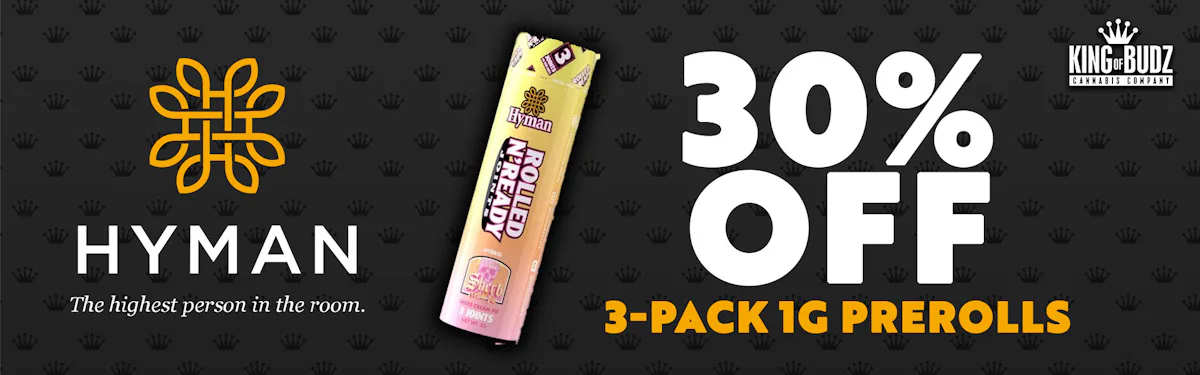 Hyman - 3-Pack 1g Prerolls - 30 Percent Off