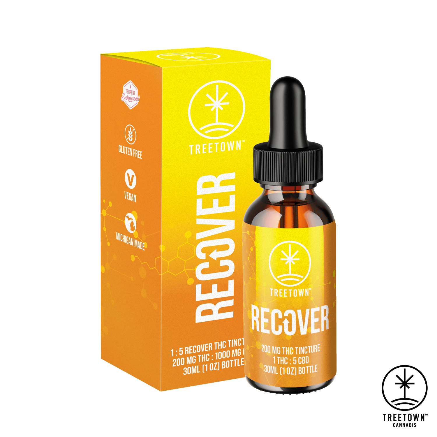 Treetown - 200mg THC : 1000mg CBD - Recover Tincture