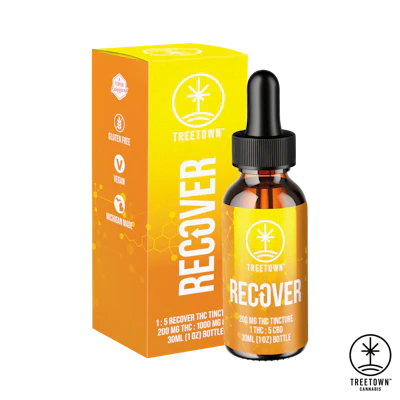 Treetown - 200mg THC : 1000mg CBD - Recover Tincture - TINCTURES by TreeTown Cannabis at King of Budz