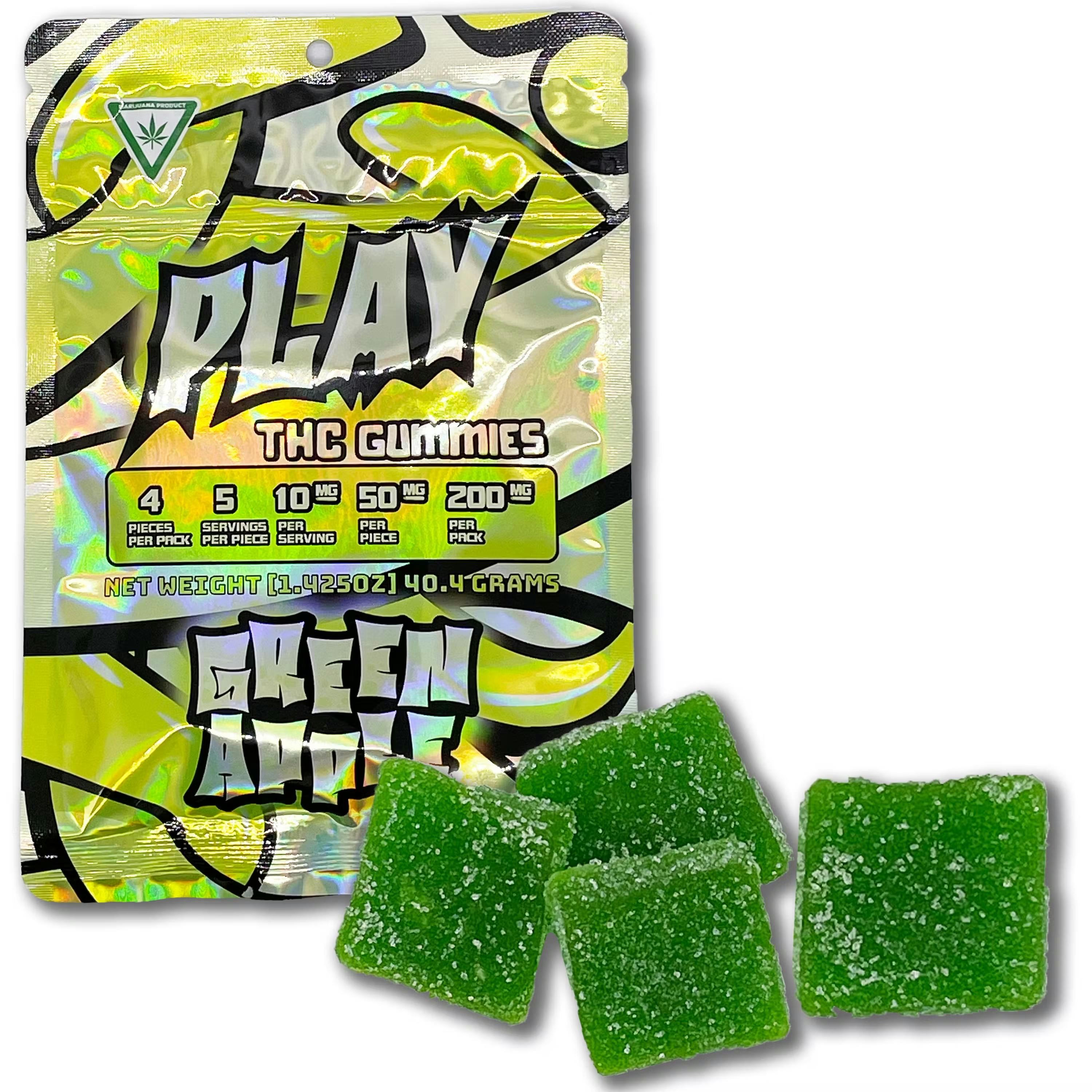 Product: PLAY | Green Apple 200mg Gummies