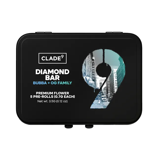 Clade9 Pre-Roll Pack Diamond Bar 5pk/3.5g (indica, packs)
