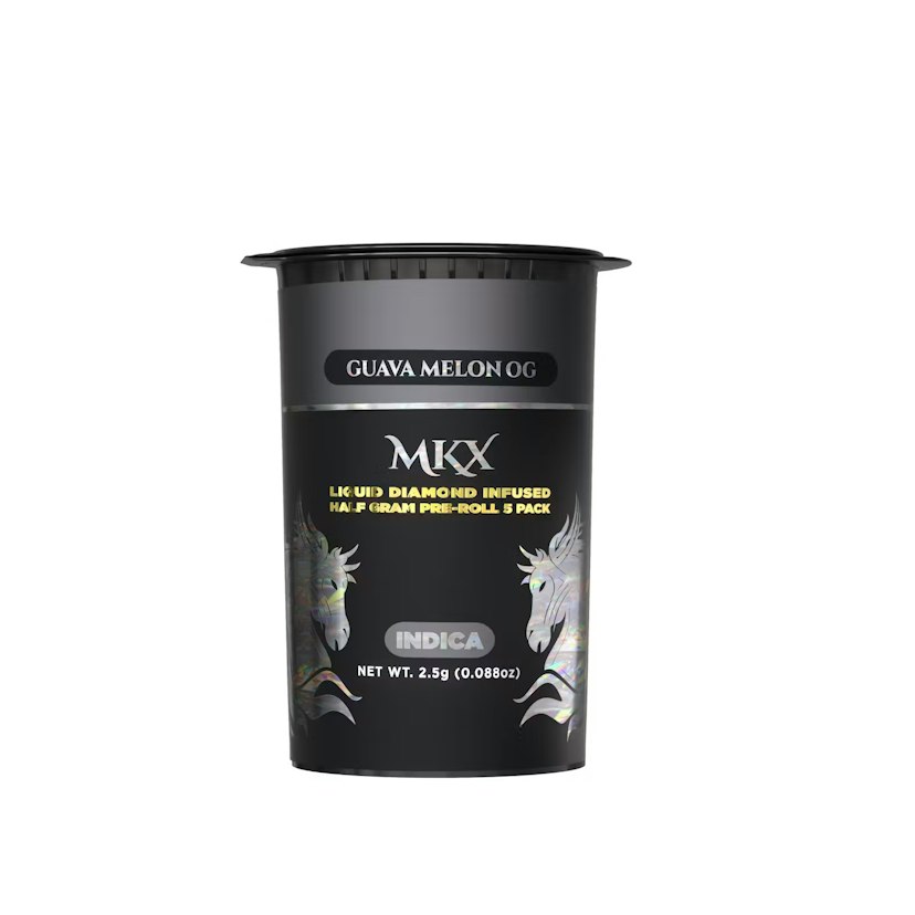 MKX 5 x .5g Liquid Diamond Infused Prerolls Guava Melon OG