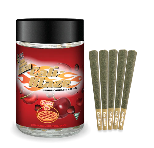 Cali-Blaze - 5-Pack .7g Infused Prerolls - Cherry Pie