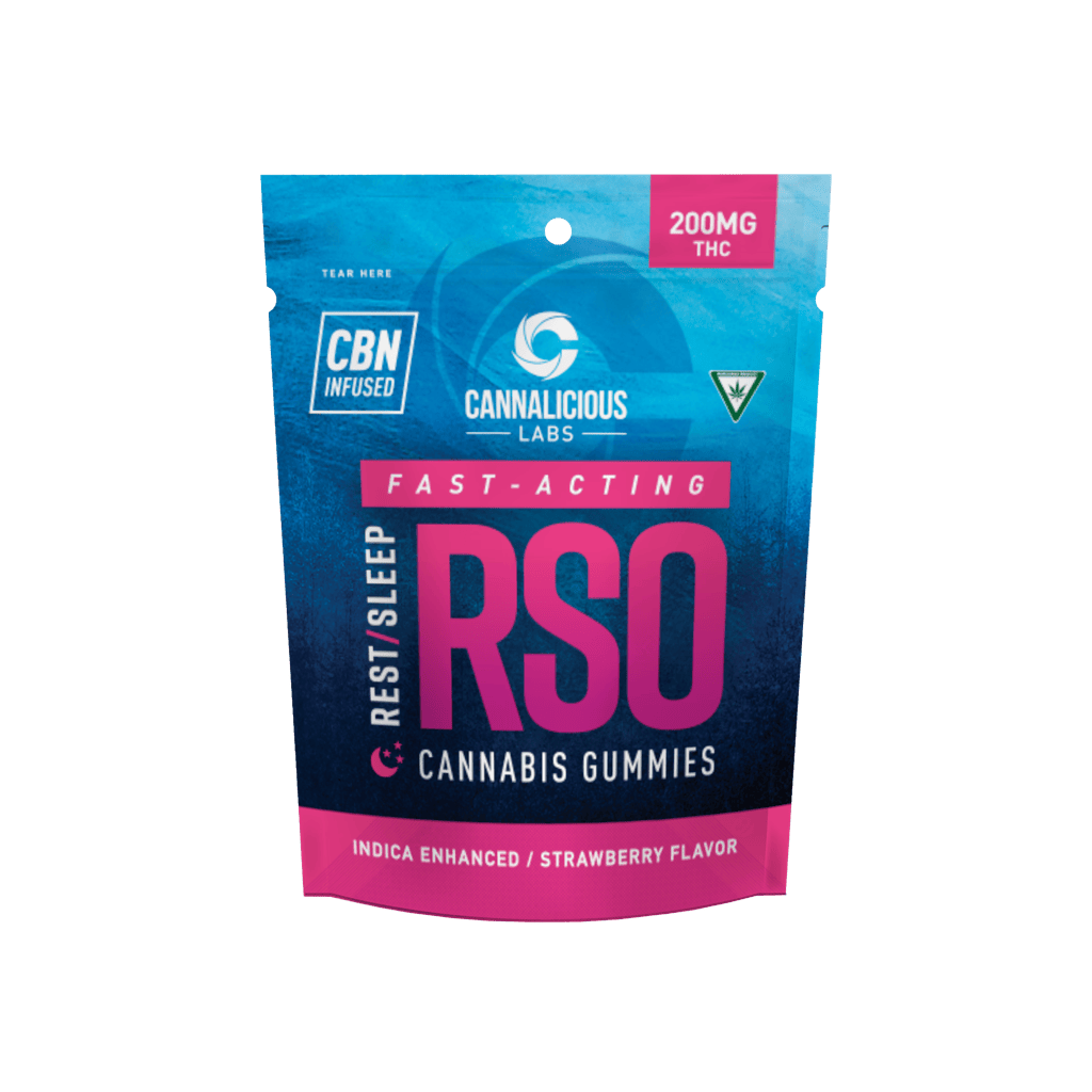 Cannalicious - 200mg RSO Rest Gummies - Strawberry