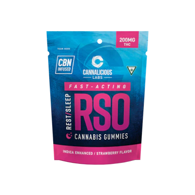 Cannalicious - 200mg RSO Rest Gummies - Strawberry