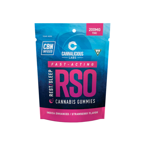 Cannalicious - 200mg RSO Rest Gummies - Strawberry
