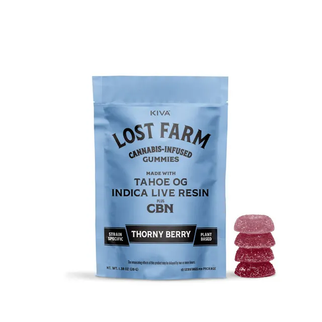 Lost Farms Lost Farm Live Resin Gummies Thorny Berry 10pk/100mg (indica, 1g)