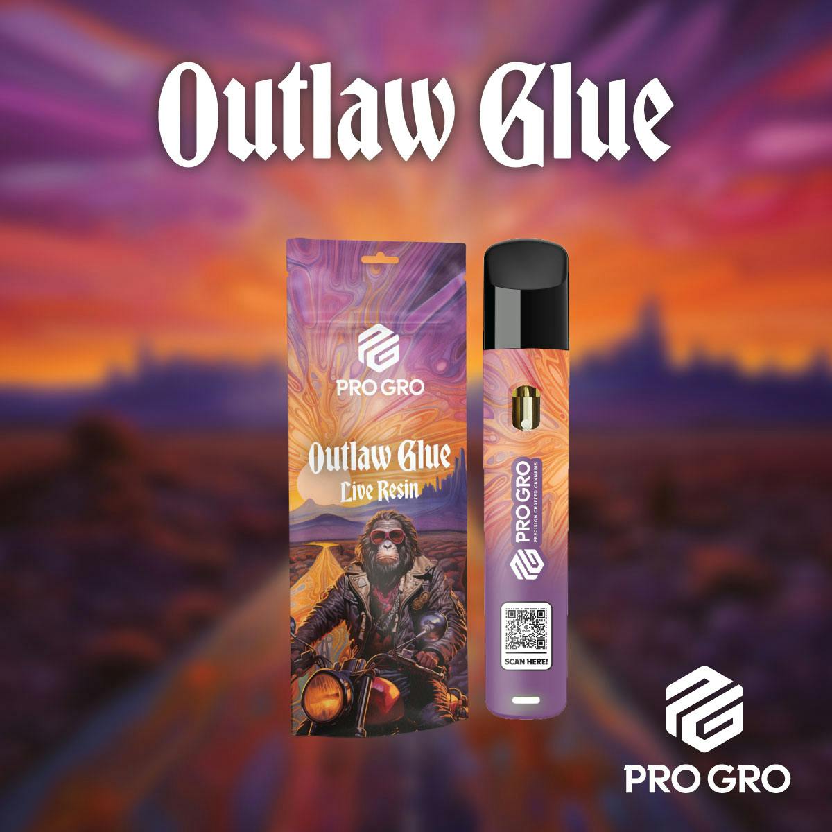 Pro Gro - 1g Live Resin Disposable - Outlaw Glue