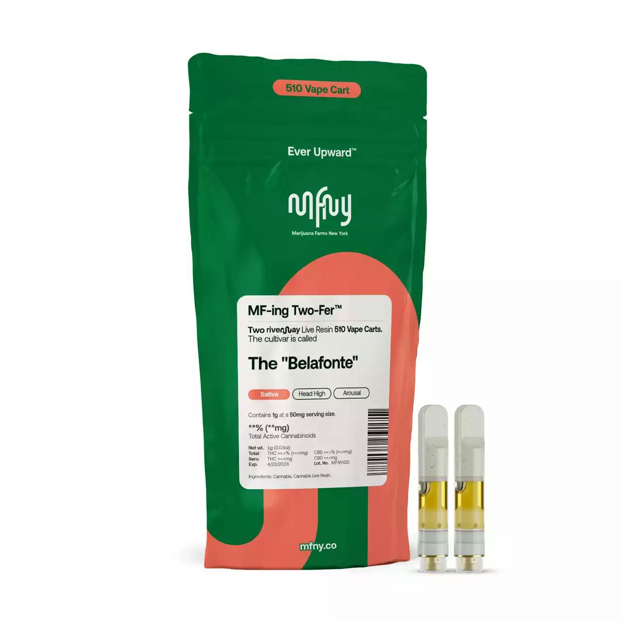 MFNY | The Belafonte | Live Resin 510 Cart | 2pk | 1g