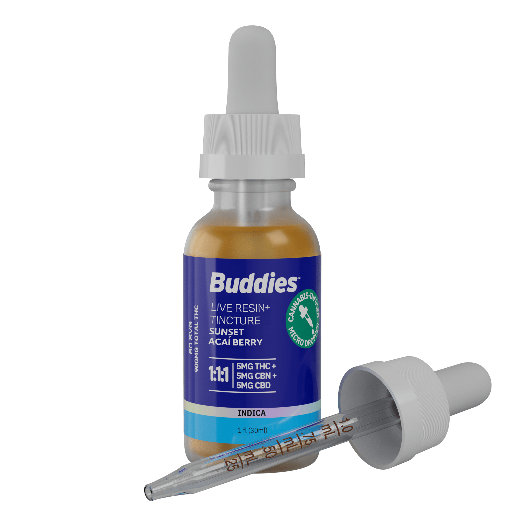 SUNSET ACAI BERRY (1:1:1 THC/ CBD/CBN) TINCTURE
