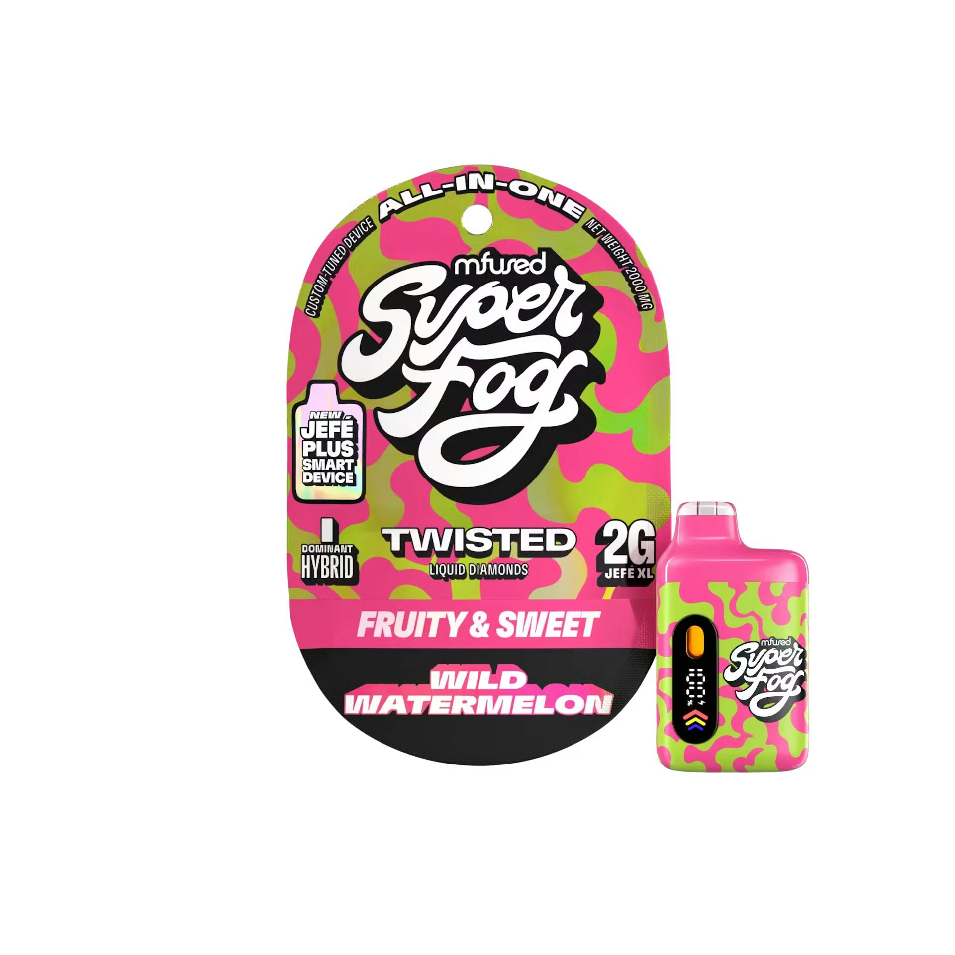 Mfused Superfog Wild Watermoelon 2g Twisted JefeXL Plus Vape