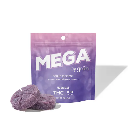 Gron | Sour Grape Mega Pearl 100mg | Indica-active