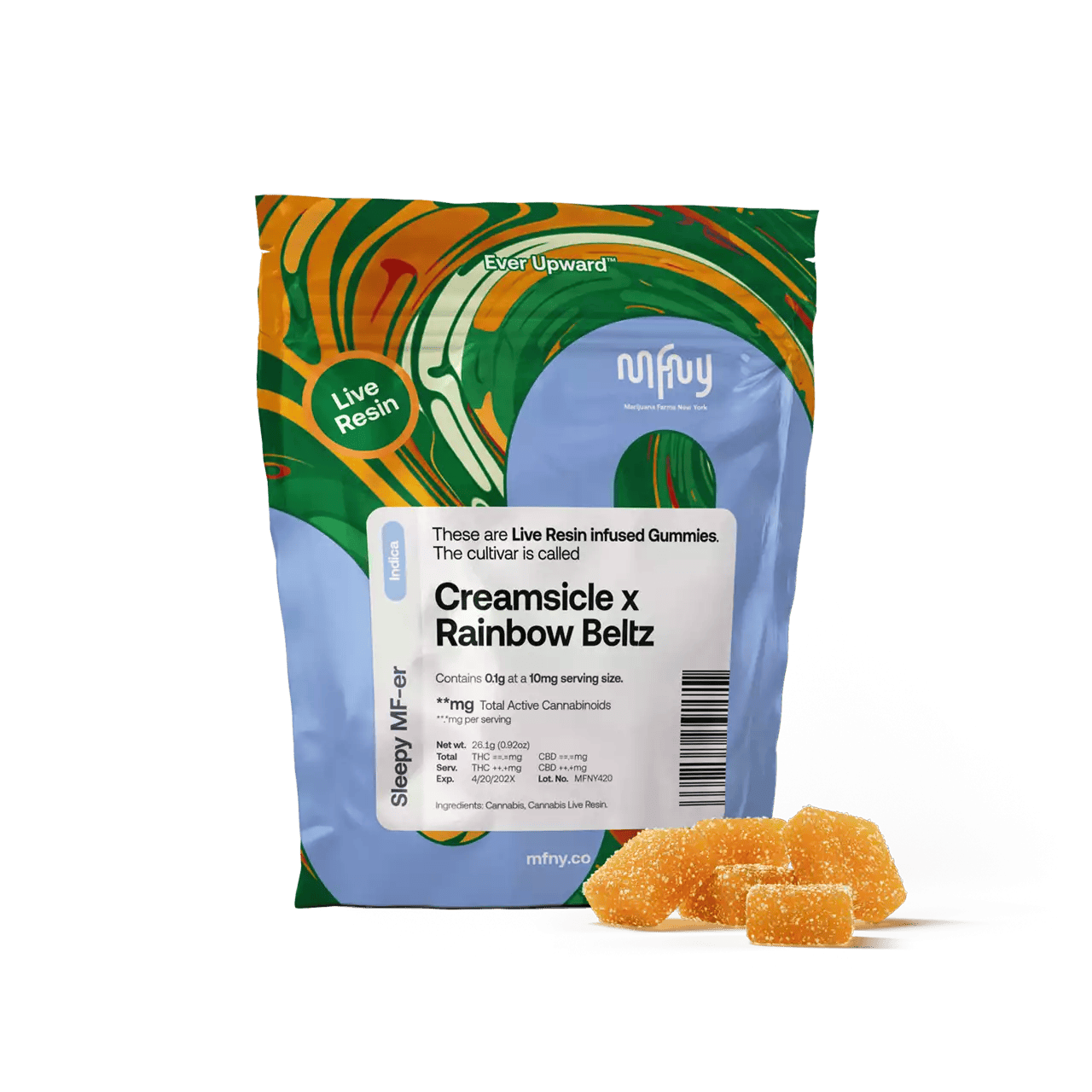 Creamsicle x Rainbow Beltz Live Resin Gummies | 10 pk-1
