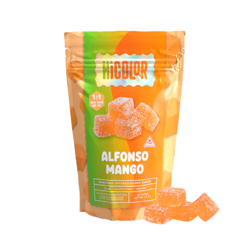 Hicolor Alfonso Mango 1:1 (THC:CBD) Gummies 0.1g/100mg-1
