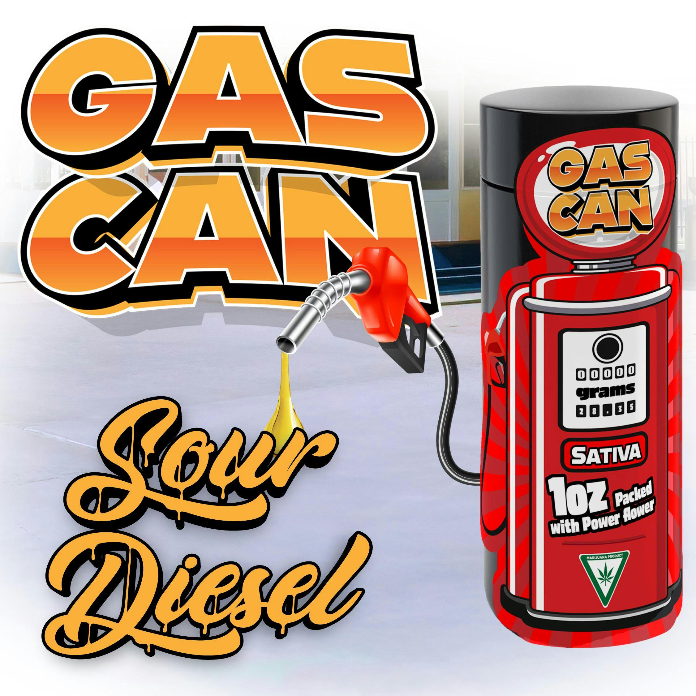 Gas Can - 28g Jar - Sour Diesel