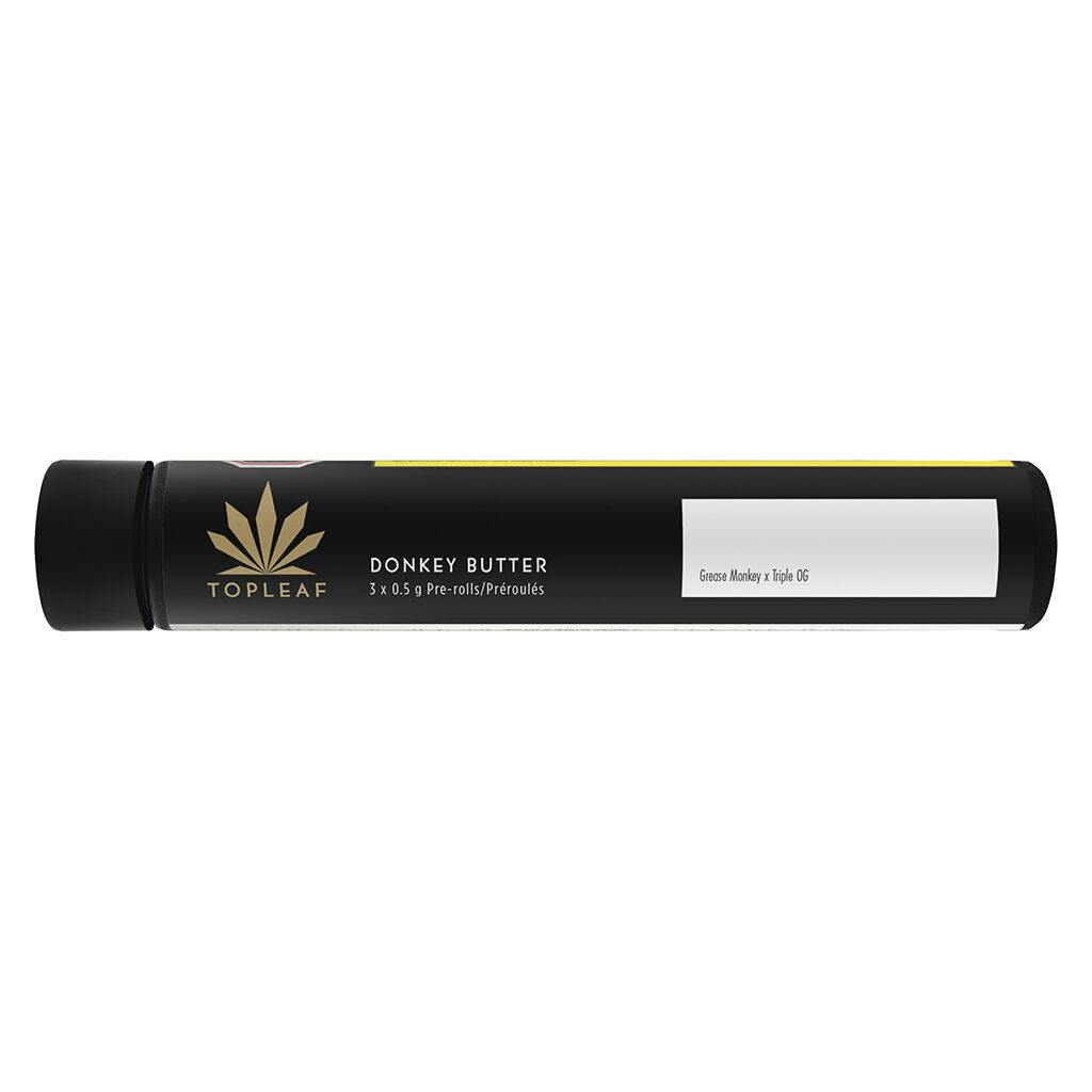 Top leaf - donkey butter pre-roll - 3x0. 5g