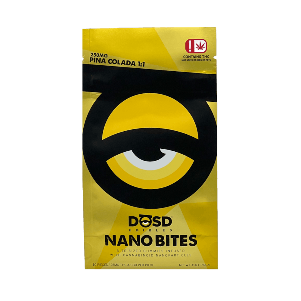 DOSD Nano Bites Gummies Pina Colada (1:1) (H) 250mg | Star Buds