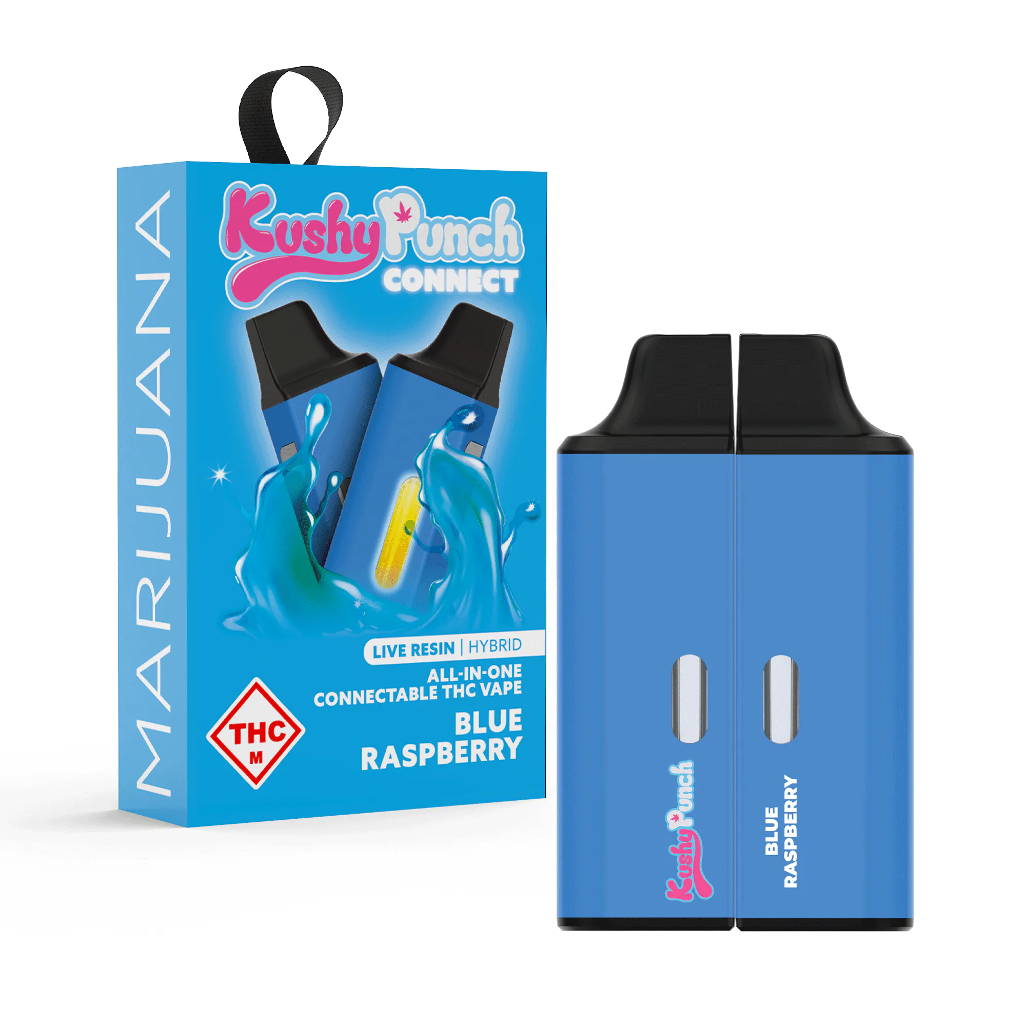 Kushy Punch: Live Resin Vape | Blue Raspberry | Connect | All-In
